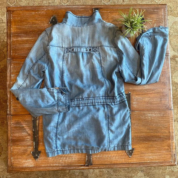 Chambray Jacket With Striped Lining by Marrakech - Picture 4 of 13